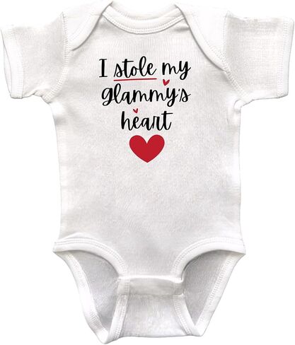Glammy Themed Infant Bodysuits, Grandson or Granddaughter Gift, Baby Shower Present, Newborn Apparel, Pregnancy Reveal in Saudi Arabia