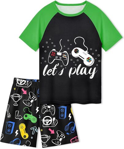 PASHOP Boys Pajamas Little Boys Summer Pajamas 2 Piece Short Sleeve Top and Shorts Sets Kids Pjs Sleepwears 3-10 Years in Saudi Arabia