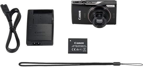 حزمة كاميرا Canon PowerShot IXUS 285 / ELPH 360 HS الرقمية المدمجة بتكبير بصري 12x (أسود) مع بطاقة ذاكرة سعة 64 جيجابايت + حافظة كاميرا + قارئ بطاقات + حامل ثلاثي عنكبوت + المزيد (حزمة 12 قطعة) (متجددة) in Kuwait