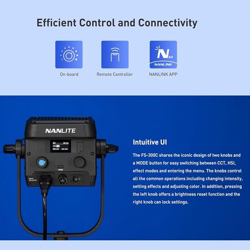 NANLITE FS-300C Studio Strobe Flash Light، 300W عالية السرعة مزامنة التصوير الفوتوغرافي الإضاءة بنيت في 2.4G نظام لاسلكي LED النمذجة لمبة LCD لوحة ضوء الفيديو المستمر مع بلوتوث in Kuwait