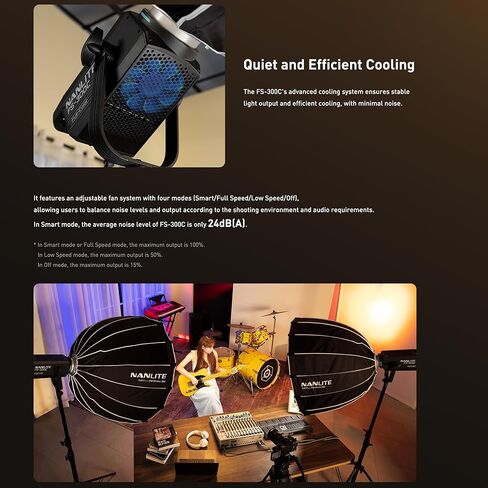 NANLITE FS-300C Studio Strobe Flash Light، 300W عالية السرعة مزامنة التصوير الفوتوغرافي الإضاءة بنيت في 2.4G نظام لاسلكي LED النمذجة لمبة LCD لوحة ضوء الفيديو المستمر مع بلوتوث in Kuwait
