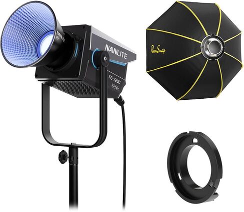 Nanlite FC-720 750W RGBW LED ضوء كشاف، حزمة مع ParaSnap 36 بوصة Octa NewGen Softbox ومحول OTA-F1 in Kuwait