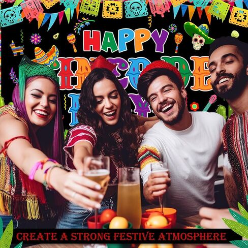 Ctosree Cinco De Mayo خلفية المكسيكي فييستا صورة بوث راية 71 × 43 بوصة صورة خلفية ديكورات الحفلات لوازم العيد للمناسبات والاحتفالات وديكور مهرجان عيد الميلاد in Kuwait