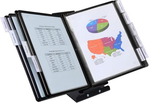 يعرض المنظم المرجعي Ultimate Office SwitchFile كلا من المستندات ذات المناظر الطبيعية أو الصورية، أو المكتب أو التثبيت على الحائط، ويتميز بـ 10 جيوب EZ-Load لحمل 20 ورقة من الورق (جيوب ملونة) in Kuwait