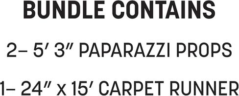 حزمة Beistle Hollywood Party Decor Bundle - 2 دعائم Paparazzi وعداء السجاد الأحمر، وديكورات Glamour VIP لليالي الجوائز، والعروض الأولى للأفلام، ومداخل الحفلات الراقصة، والأحداث والحفلات التي تحمل عنوان النجوم in Kuwait