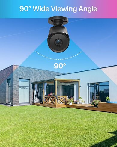 ZOSI 8 Pack HD-TVI كاميرات أمنية، 1080P 2MP مجموعة كومبو داخلية وخارجية، نظام مراقبة CCTV رصاصي وقبة مقاوم للطقس مع ميكروفون مدمج، in Kuwait