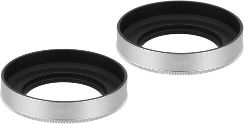 PATIKIL 2 قطعة غطاء عدسة 46 مم، أغطية عدسات معدنية منحنية بفتحات تهوية لكاميرا Fujifilm لـ Pentax، فضي in Kuwait
