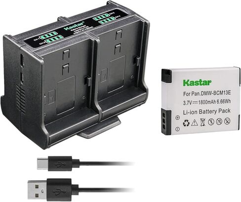 شاحن بطارية رباعي من Kastar متوافق مع بطارية باناسونيك DMW-BCM13، DMW-BCM13E، بطارية DMW-BCM13PP، شاحن باناسونيك VSK0800، VSK0801 in Kuwait