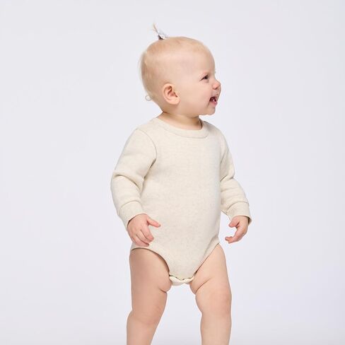 RABBIT SKINS Infant Long Sleeve Fleece Bodysuit – Cozy Soft Baby One-Piece with Snap Bottom in Saudi Arabia