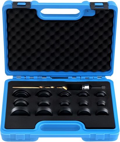 maXpeedingrods Parking Sensor Hole Punch Tool Lens Hole Maker, 17mm-32mm Lens Hole Cutter for Car Reverse Camera & Sensors, Car Radar Hole Cutting Aid, Heavy-Duty No-Drill Punch Kit, 17 Piece in Kuwait