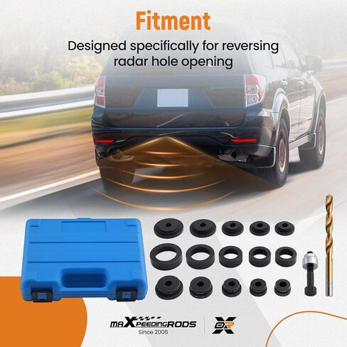 maXpeedingrods Parking Sensor Hole Punch Tool Lens Hole Maker, 17mm-32mm Lens Hole Cutter for Car Reverse Camera & Sensors, Car Radar Hole Cutting Aid, Heavy-Duty No-Drill Punch Kit, 17 Piece in Kuwait