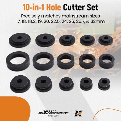 maXpeedingrods Parking Sensor Hole Punch Tool Lens Hole Maker, 17mm-32mm Lens Hole Cutter for Car Reverse Camera & Sensors, Car Radar Hole Cutting Aid, Heavy-Duty No-Drill Punch Kit, 17 Piece in Kuwait