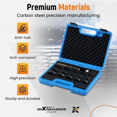maXpeedingrods Parking Sensor Hole Punch Tool Lens Hole Maker, 17mm-32mm Lens Hole Cutter for Car Reverse Camera & Sensors, Car Radar Hole Cutting Aid, Heavy-Duty No-Drill Punch Kit, 17 Piece in Kuwait