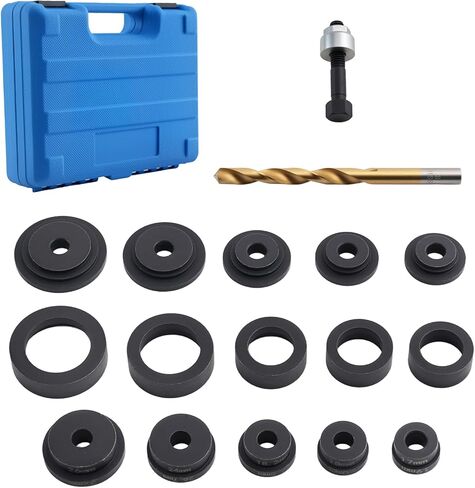 maXpeedingrods Parking Sensor Hole Punch Tool Lens Hole Maker, 17mm-32mm Lens Hole Cutter for Car Reverse Camera & Sensors, Car Radar Hole Cutting Aid, Heavy-Duty No-Drill Punch Kit, 17 Piece in Kuwait