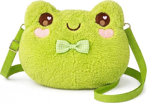 محفظة حقيبة كروس من ميكسوير للنساء، محفظة ظهر قطيفة لطيفة من Kawaii للفتيات، حقيبة لوليتا على شكل حيوانات كرتونية مع حزام in Saudi Arabia