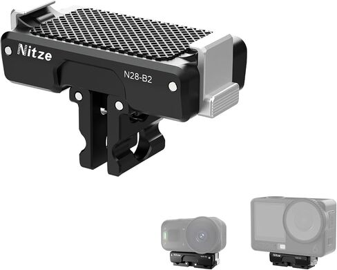 Nitze حامل مغناطيسي قابل للطي ثنائي الاتجاه سريع التحرير لـ DJI Osmo Action 6 / Osmo Nano، مع خيط 1/4 بوصة وحامل ثنائي الشق قابل للطي للحامل ثلاثي القوائم وعصا السيلفي وملحقات كاميرا الحركة - N28-B2 in Kuwait