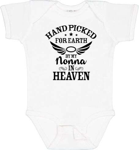 inktastic Handpicked for Earth By My Nonna in Heaven with Angel Baby Bodysuit in Saudi Arabia