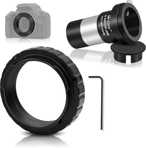 عدسة Alstar 2X Barlow - حزمة مع - محول كاميرا تلسكوب T2 T Ring لكاميرات Nikon SLR/DSLR in Kuwait