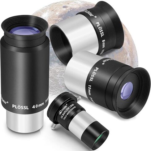 عدسة Alstar 1.25 بوصة 2X Barlow - حزمة مع - مجموعة ملحقات التلسكوب Plossl Eyepiece Set in Kuwait