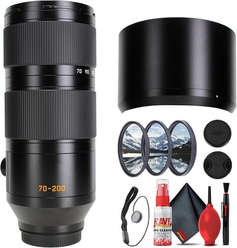 عدسة Leica Vario Elmarit SL 70-200mm f2.8 ASPH L Mount | تكبير تليفوتوغرافي بفتحة ثابتة مع تركيز تلقائي سريع، تصميم محكم الغلق للطقس للصور والفيديو (11096) + مجموعة مرشحات العدسات + المزيد in Kuwait