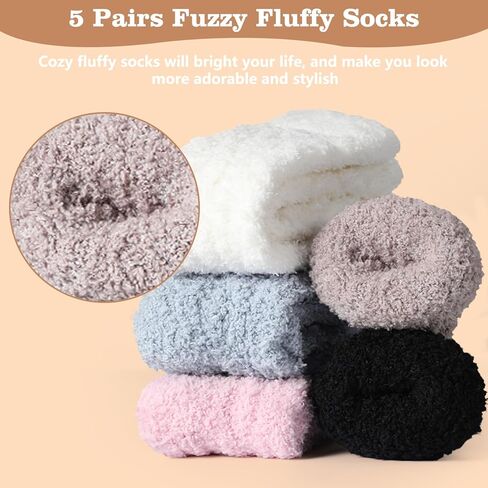 جوارب Pleneal Fuzzy للنساء - جوارب غير قابلة للانزلاق للنساء، جوارب شبشب للمستشفى مع مقابض للنساء، جوارب سميكة ودافئة للغاية in Kuwait