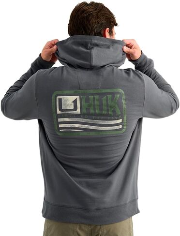 HUK mens Edisto Terry Hoodie, Soft Terry Cloth Pullover, Lightweight Casual Fishing Hoodie in Saudi Arabia