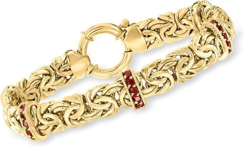 Ross-Simons 1.50 CT. T.W. سوار Byzantine محطة العقيق بالذهب 18kt على الجنيه الاسترليني in Saudi Arabia