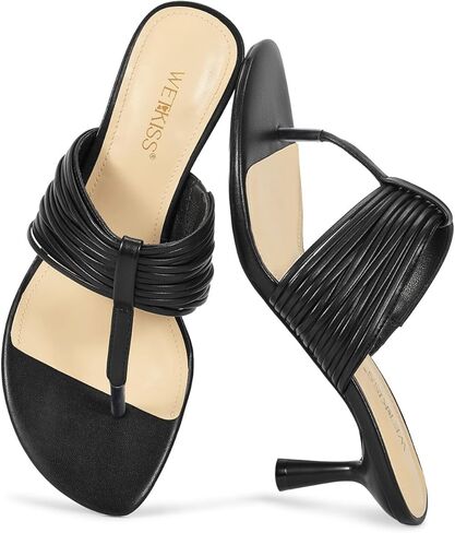 wetkiss Kitten Heels for Women Heeled Thong Sandals – 2 Inch Heel Flip Flops with Round Open Toe, Dressy Comfort Sandals for Daily Fashion Party in Saudi Arabia