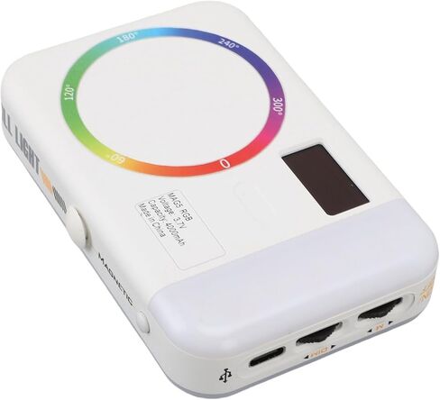 ضوء فيديو Sorandy RGB، 140 خرزة LED ضوء درجة حرارة مزدوج اللون، تعديل كامل للألوان 360 درجة مع 2500 9000 كلفن، 26 تأثيرًا وتصميم محمول مغناطيسي، مثالي للتصوير الفوتوغرافي بالفيديو، in Kuwait