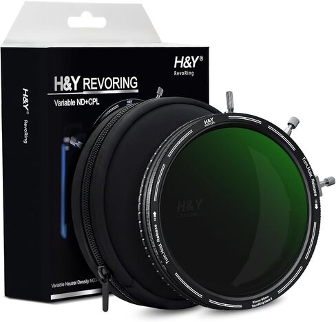 مرشح H&Y RevoRing MKⅡ مرشح ND متغير، مرشح الكثافة المحايدة ND3-ND1000 وCPL مع أحجام خيوط متغيرة ونظام قفل 82 86 92 95 مم in Kuwait