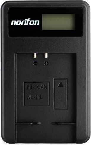 شاحن USB Norifon NB-11L LCD لكاميرات Canon IXUS 132، 150، 155، 160، 170، 275 HS، PowerShot A2300، A2500، A2600، PowerShot ELPH 110 HS، 115 is، 130 is، 320 HS Camera والمزيد in Kuwait