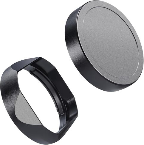 Metal Square Lens Hood with Cover Suitable for Fujifilm XF33mmF1.4 R LM WR Camera Lens Accessories (Black) in Saudi Arabia