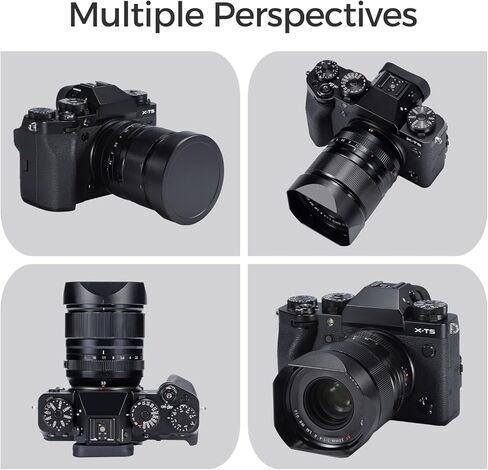 Metal Square Lens Hood with Cover Suitable for Fujifilm XF33mmF1.4 R LM WR Camera Lens Accessories (Black) in Saudi Arabia