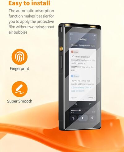 واقي شاشة مكون من قطعتين لجهاز iFLYTEK AI Recorder S6، حماية شاشة مرنة عالية الوضوح مضادة للخدش، خالية من الفقاعات، طبقة ناعمة واقية شفافة عالية الدقة in Kuwait