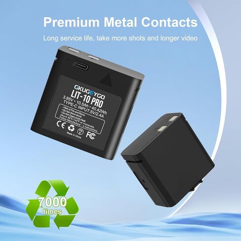 2-Pack Rechargeable Battery Pack Compatible with SPYPOINT Trail Cameras, Replacement for SPYPOINT LIT-10, Fits Link Micro LTE, Link-Micro-S-LTE, LM2, Cell Link (Li-ion with Type-C Cable) in Kuwait