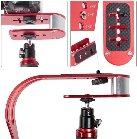 مثبت كاميرا محمول متوافق مع كاميرا GoPro وDSLR وDV وأثقال موازنة قابلة للتعديل ولوحة تثبيت in Kuwait
