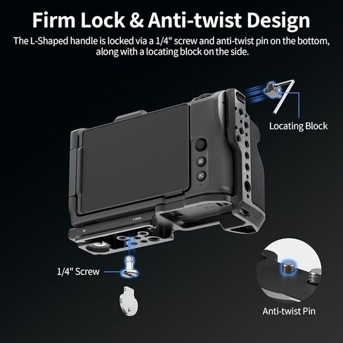 مقبض على شكل حرف L من Nitze ZR لكاميرا Nikon ZR، مع مقبض سيليكون، لوحة إطلاق سريعة من نوع Arca لـ DJI RS 2 / RSC 2 / RS 3 / RS 3 Pro/RS 4 / RS 4 Pro/RS 5 Gimbal وحامل ثلاثي القوائم - T-N09A in Kuwait