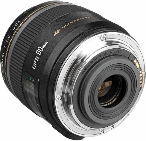 Canon EF-S 60mm f/2.8 Macro USM Lens Bundle | APS-C Macro Prime with 1:1 Magnification, Bright f/2.8 Aperture & Ring-Type USM Autofocus | Great for Close-Up & Nature (0284B002) + Filter Kit + More in Kuwait