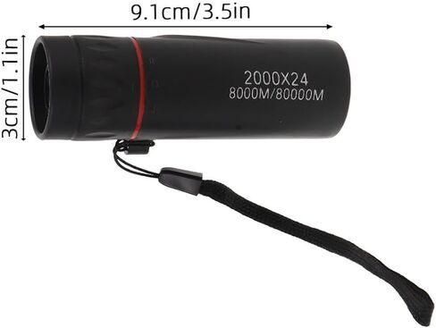 TEHAUX 2000x24 تلسكوب أحادي العين محمول عالي الوضوح مع حامل عالمي للهاتف الذكي للاستخدام ليلاً ونهارًا، نطاق اكتشاف مدمج لمراقبة الحياة البرية، والمشي لمسافات طويلة، ومشاهدة الطيور، in Kuwait