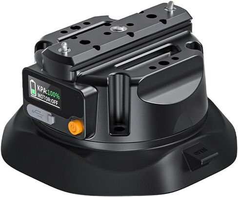 حامل كأس شفط إلكتروني للكاميرا من EBTOOLS، شاشة LCD 4.5 بوصة مع شفط كهربائي بمفتاح واحد وسعة تحميل 35 كجم، لكاميرات DSLR فيديو in Kuwait