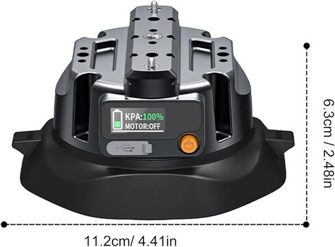 حامل كأس شفط إلكتروني للكاميرا من EBTOOLS، شاشة LCD 4.5 بوصة مع شفط كهربائي بمفتاح واحد وسعة تحميل 35 كجم، لكاميرات DSLR فيديو in Kuwait