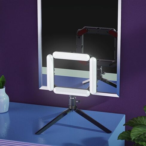 LICAEVEY ضوء RGB قابل للطي، 3200K 6500K درجة حرارة اللون قابلة للتعديل 10 مستويات سطوع 144 خرزة LED عالية CRI 1800 لومن، لتسجيل الفيديو والتصوير المباشر للمكياج in Kuwait