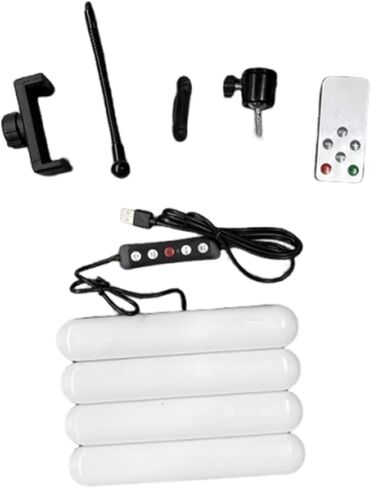 LICAEVEY ضوء RGB قابل للطي، 3200K 6500K درجة حرارة اللون قابلة للتعديل 10 مستويات سطوع 144 خرزة LED عالية CRI 1800 لومن، لتسجيل الفيديو والتصوير المباشر للمكياج in Kuwait
