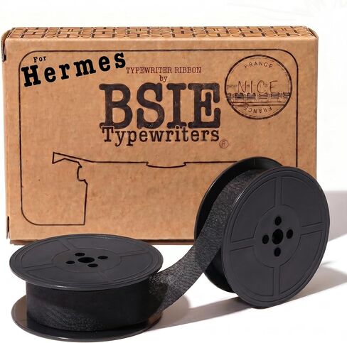 Hermes Typewriter Ribbon - BSIE TYPEWRITERS (Black) in Saudi Arabia