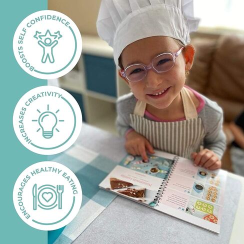 Tovla Jr. Kids Real Cooking and Baking Gift Set with Cookbook and Storage Case- Montessori Complete Cooking Supplies for the Junior Chef - Set for Girls & Boys - Utensils and Kid Safe Knives. in Saudi Arabia