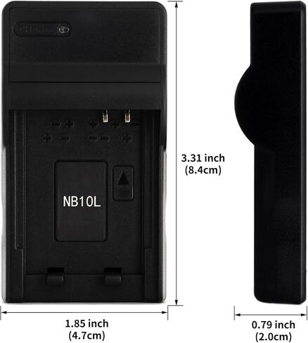 شاحن USB Norifon NB-10L لكاميرا Canon G3X وPowerShot G1 X وG15 وG16 وSX40 HS وSX50 HS وSX60 HS والمزيد in Kuwait