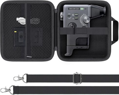 حقيبة حمل صلبة للسفر لكاميرا Fujifilm instax mini Evo Cinema 3 في 1 / mini EVO 2 في 1 كاميرا فورية هجينة، صندوق تخزين واقٍ مع حزام كتف قابل للفصل - Flaxune in Kuwait