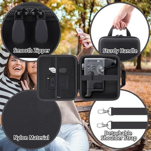حقيبة حمل صلبة للسفر لكاميرا Fujifilm instax mini Evo Cinema 3 في 1 / mini EVO 2 في 1 كاميرا فورية هجينة، صندوق تخزين واقٍ مع حزام كتف قابل للفصل - Flaxune in Kuwait