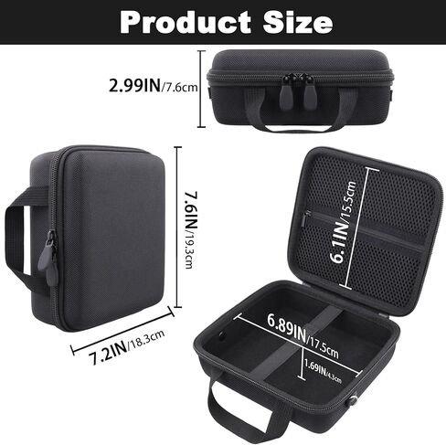 حقيبة حمل صلبة للسفر لكاميرا Fujifilm instax mini Evo Cinema 3 في 1 / mini EVO 2 في 1 كاميرا فورية هجينة، صندوق تخزين واقٍ مع حزام كتف قابل للفصل - Flaxune in Kuwait