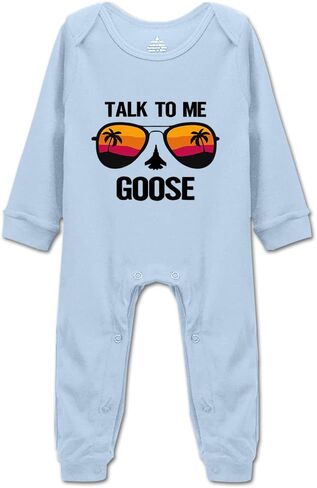 Talk to Me Goose Sunset Sunglasses Funny Baby Onesie Short Sleeve Bodysuit Long Sleeve Rompers in Saudi Arabia